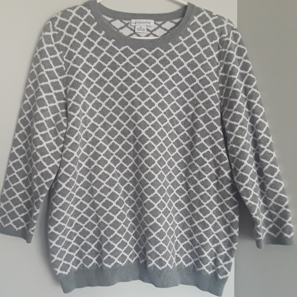 Liz Claiborne Sweaters - Liz Claiborne Gray White womens XL sweater